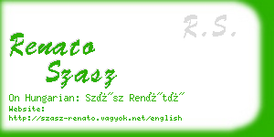 renato szasz business card